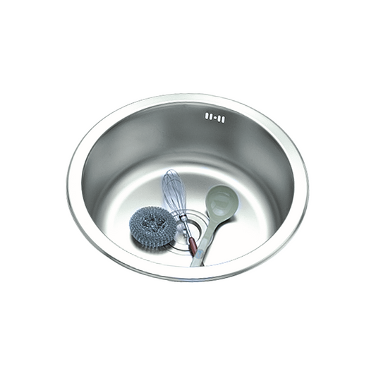 MELA - TRITON 430 Stainless Steel Sink Round- Polish