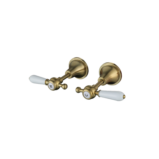 Modern National - Bordeaux Wall Tops 1/4 Turn Brushed Bronze