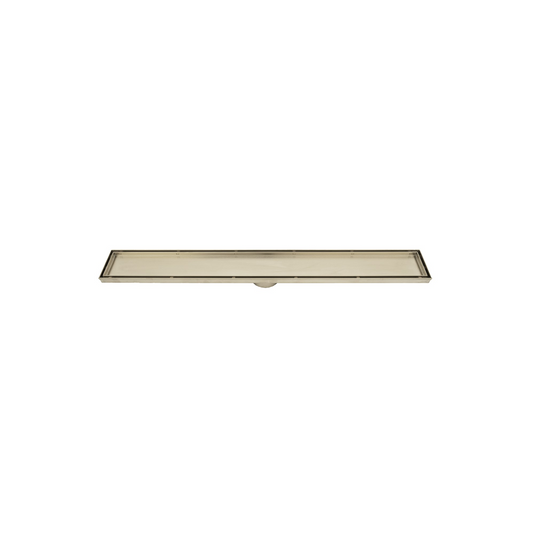 RADIANT - 700 LINEAR TILE INSERT FLOOR GRATE WARM BRUSHED NICKEL