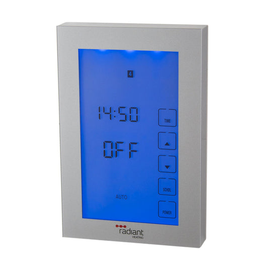 RADIANT - GTSS-TIM-V Premium Look Digital Timer Switch Silver Vertical