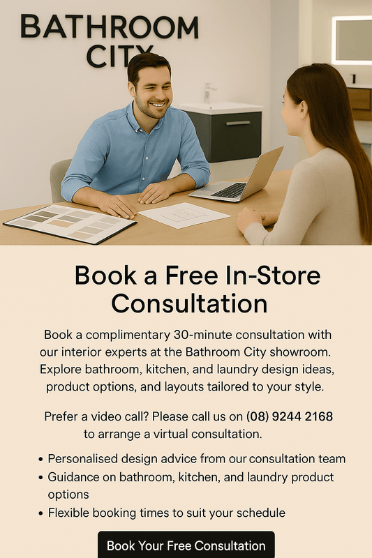 Book a In - Store Consultation Service from our Bathroom City supplier – available at Bathroom City Perth