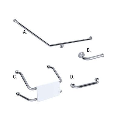 CONSERV 877 combination set with hygienic seal in polish supreme finish available at Bathroom City Perth