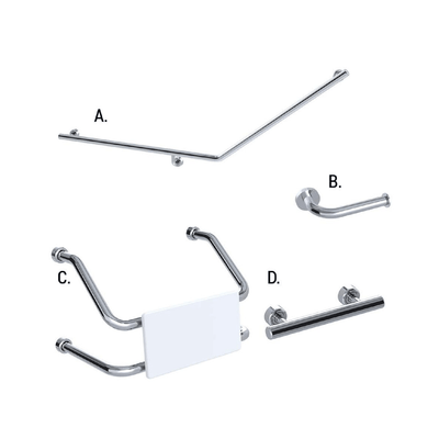 CONSERV 877 combination set with linear design in polish supreme finish available at Bathroom City Perth