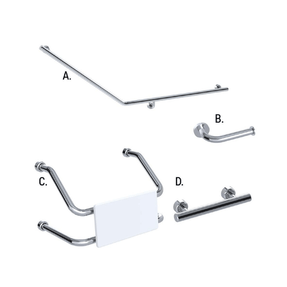 CONSERV - Accessible Sanitary Facilities 877 Combination Set Linear Polish Supreme - UAT Accessories - from our - Conserv - supplier–available at Bathroom City Perth