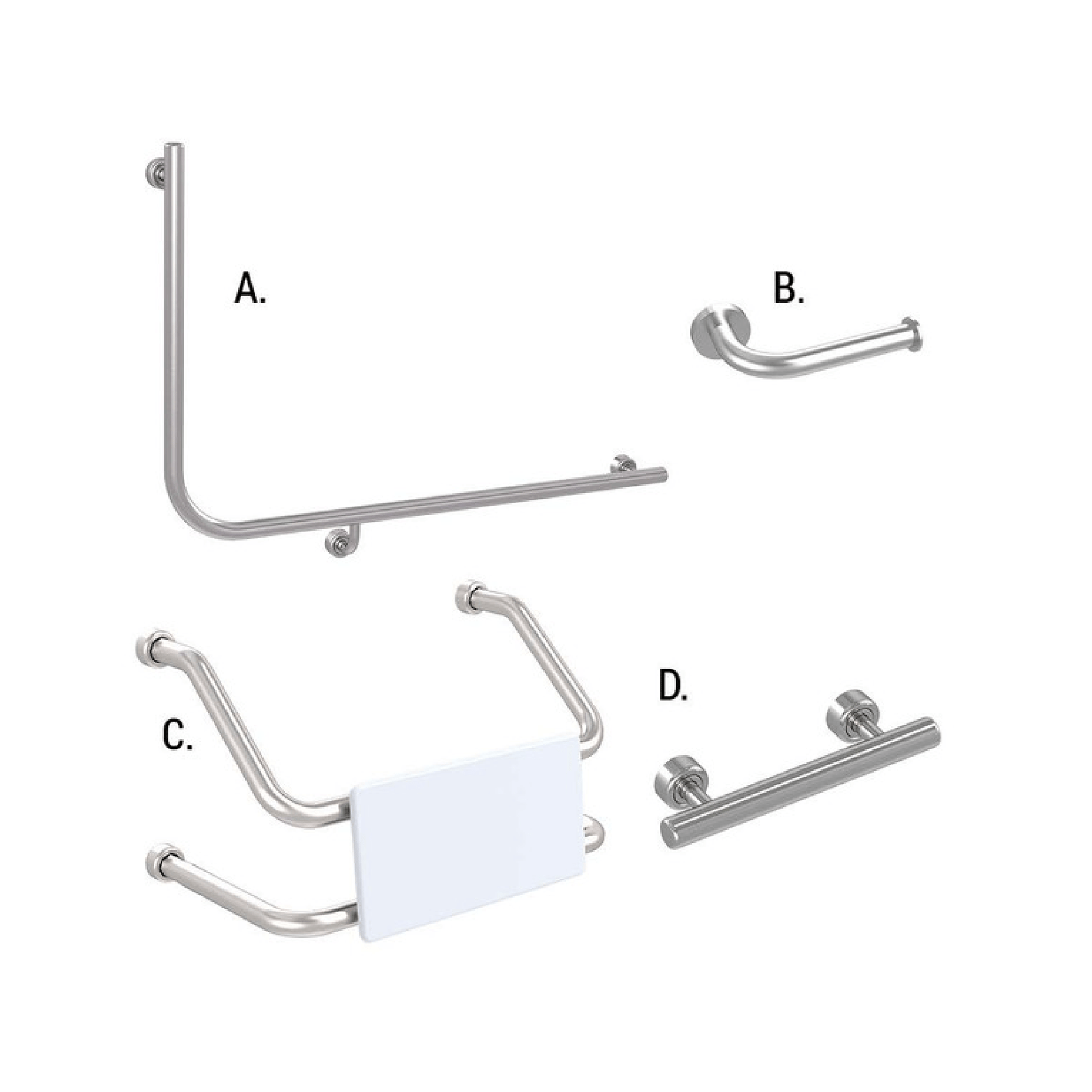 CONSERV - Accessible Sanitary Facilities 966 Combination Set Linear Brushed Stainless - UAT Accessories - from our - Conserv - supplier–available at Bathroom City Perth