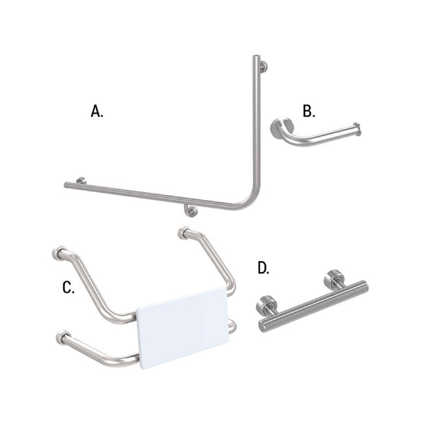 CONSERV - Accessible Sanitary Facilities 966 Combination Set Linear Brushed Stainless - UAT Accessories - from our - Conserv - supplier–available at Bathroom City Perth