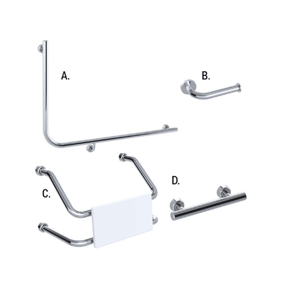 CONSERV 966 combination set with linear design in polish supreme finish available at Bathroom City Perth