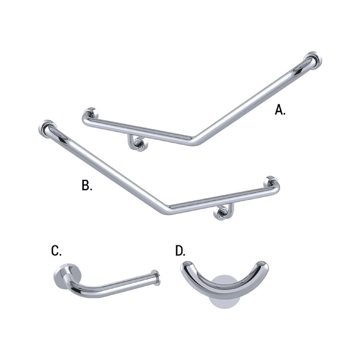 CONSERV - Ambulant Accessible Sanitary Compartment 045 Combination Set Hygienic Seal Polish Supreme - UAT Accessories - from our - Conserv - supplier–available at Bathroom City Perth