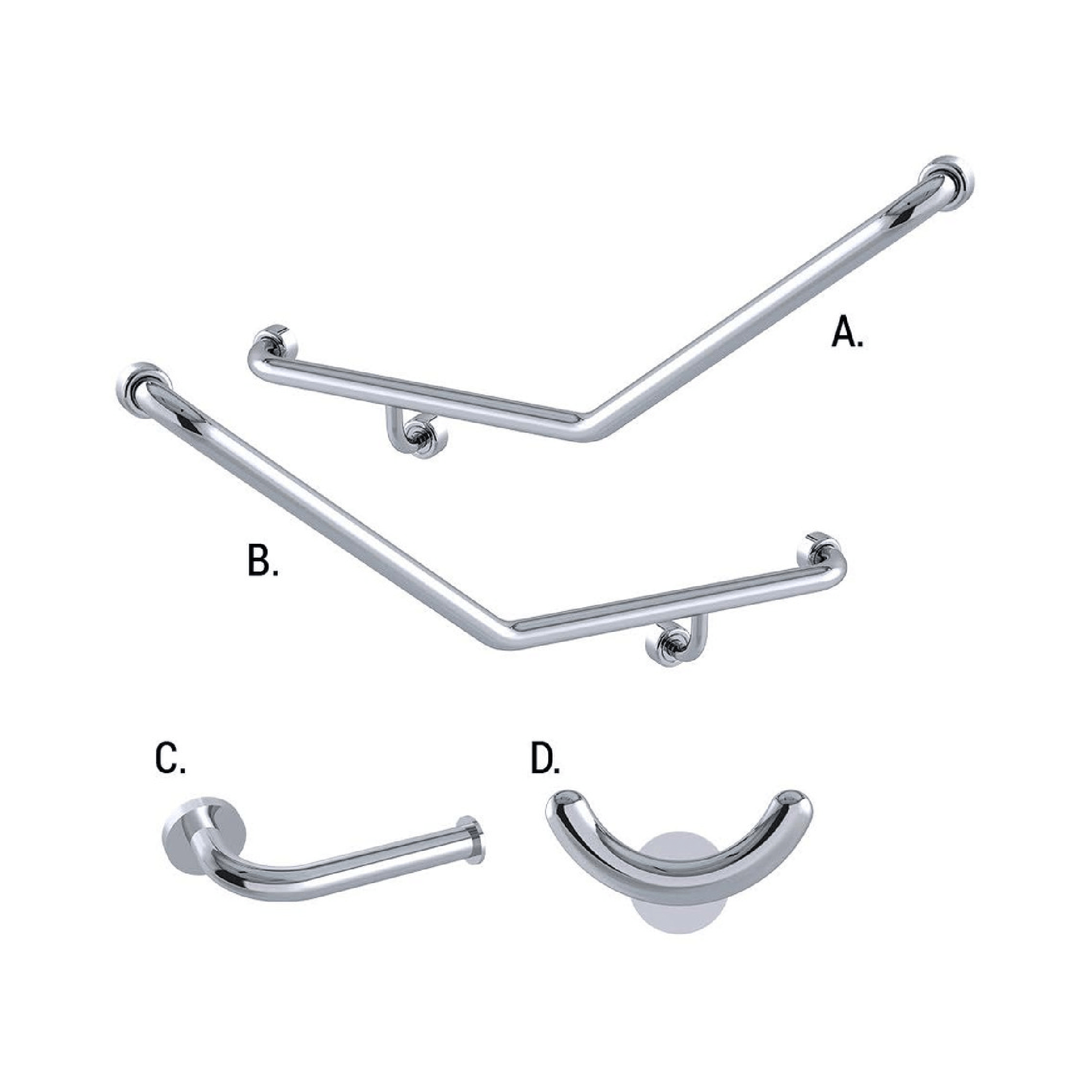 CONSERV - Ambulant Accessible Sanitary Compartment 045 Combination Set Hygienic Seal Polish Supreme - UAT Accessories - from our - Conserv - supplier–available at Bathroom City Perth