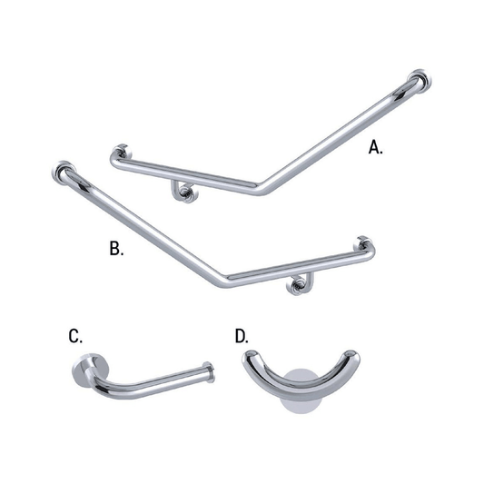CONSERV - Ambulant Accessible Sanitary Compartment 045 Combination Set Hygienic Seal Polish Supreme - UAT Accessories - from our - Conserv - supplier–available at Bathroom City Perth