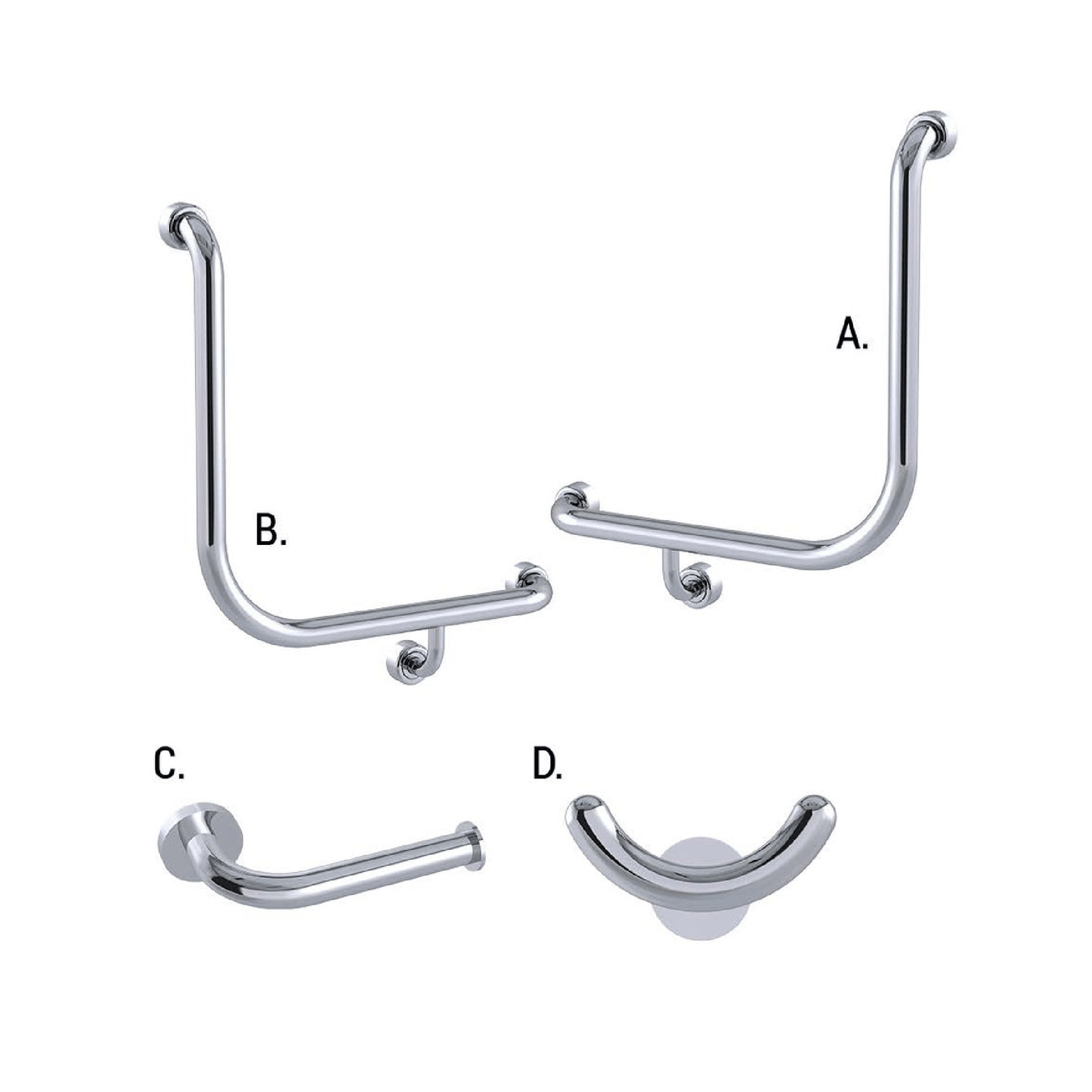 CONSERV - Ambulant Accessible Sanitary Compartment 454 Combination Set Hygienic Seal Polish Supreme - UAT Accessories - from our - Conserv - supplier–available at Bathroom City Perth