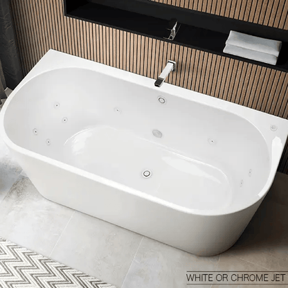 DECINA - Alegra 1700 Contour Back To Wall Freestanding Spa Bath - Spa Bath - from our - Decina - supplier–available at Bathroom City Perth
