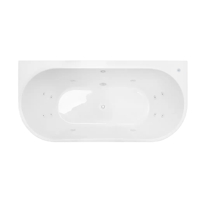 DECINA - Alegra 1700 Contour Back To Wall Freestanding Spa Bath - Spa Bath - from our - Decina - supplier–available at Bathroom City Perth