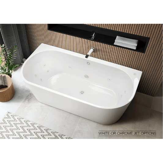 DECINA - Alegra 1700 Contour Back To Wall Freestanding Spa Bath - Spa Bath - from our - Decina - supplier–available at Bathroom City Perth