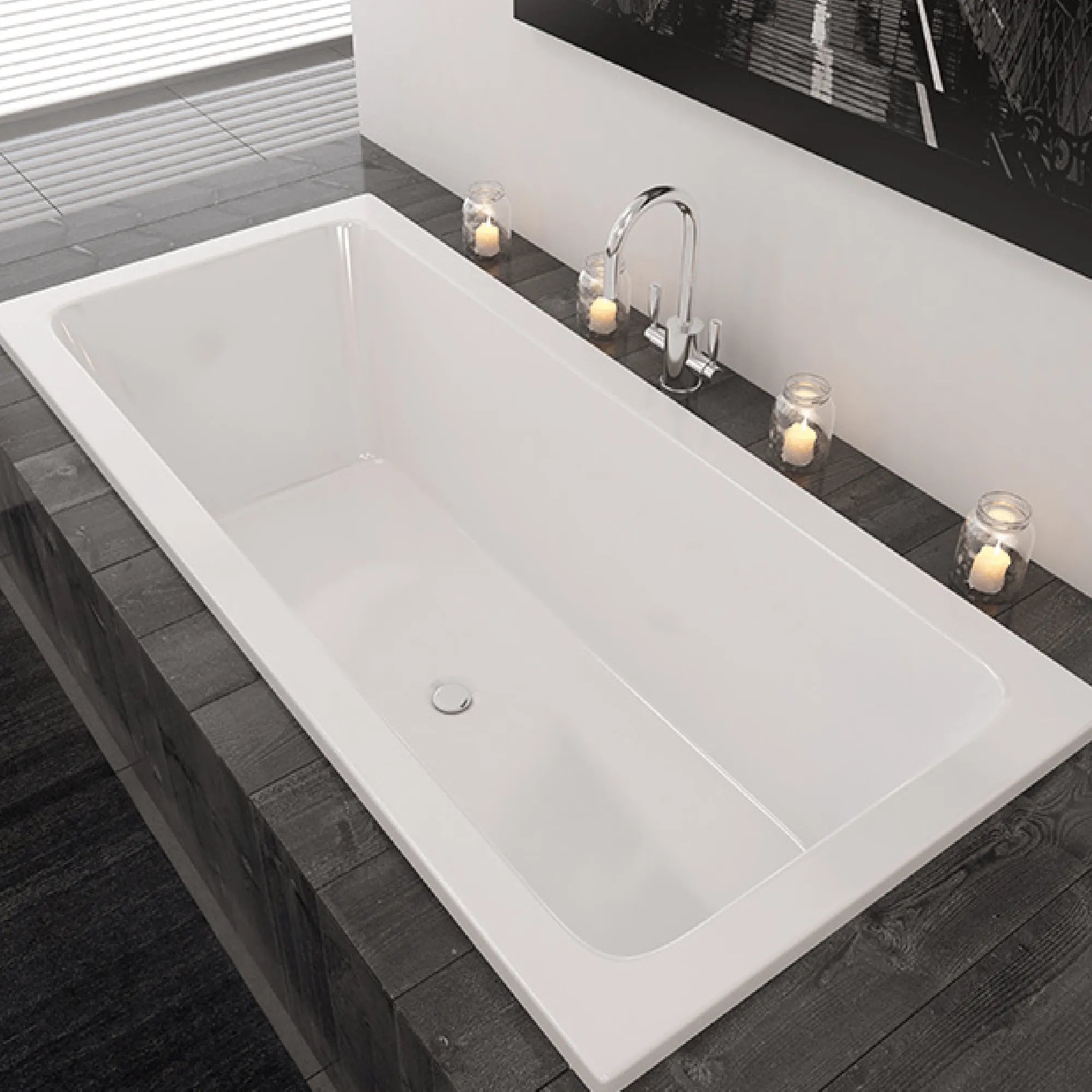 DECINA - Carina 1675 Island Bath-Baths-from our-Decina-supplier–available at Bathroom City Perth