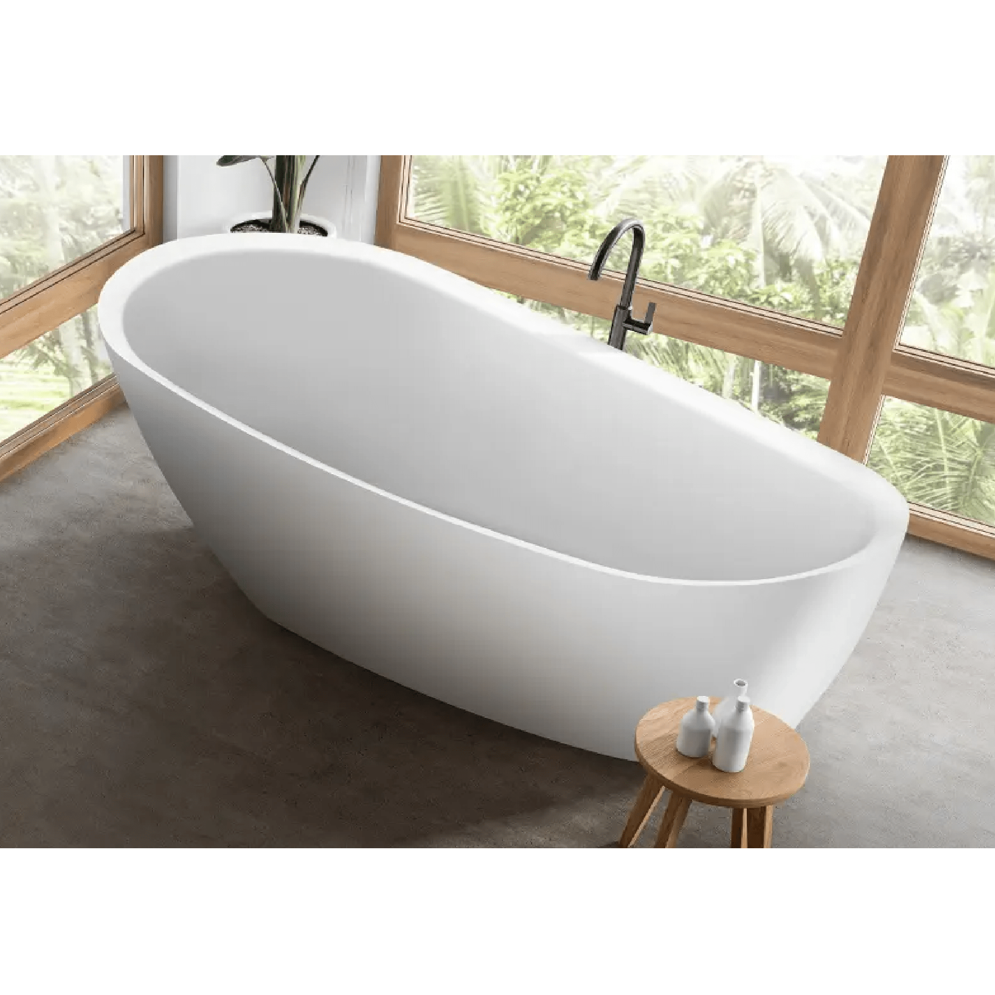 DECINA - Caval 1480 Freestanding Bath - Baths - from our - Decina - supplier–available at Bathroom City Perth