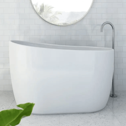 DECINA - Cosmo 1300 Freestanding Bath with Integrated Overflow - Baths - from our - Decina - supplier–available at Bathroom City Perth