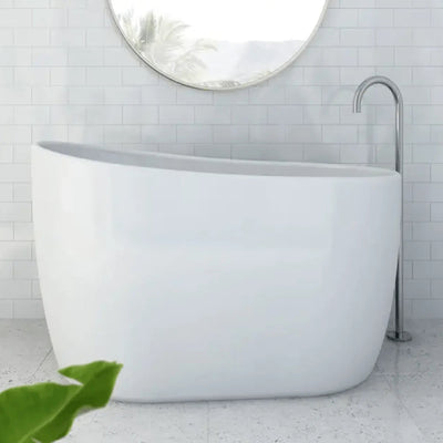 DECINA - Cosmo 1300 Freestanding Bath with Integrated Overflow-Baths-from our-Decina-supplier–available at Bathroom City Perth