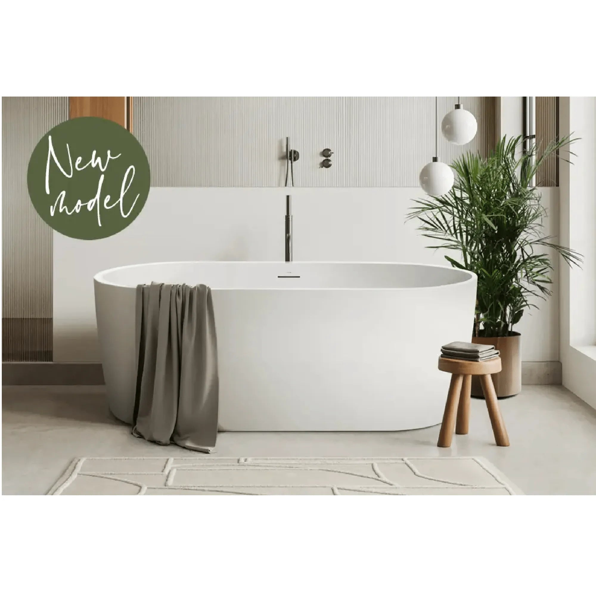 DECINA - Elisi 1700 Freestanding Bath with Integrated Overflow-Baths-from our-Decina-supplier–available at Bathroom City Perth
