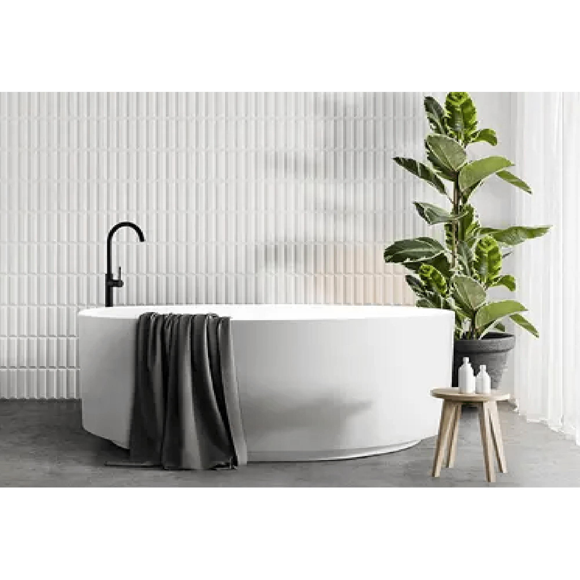 DECINA - Florencia 1400 Freestanding Bath with Integrated Overflow - Baths - from our - Decina - supplier–available at Bathroom City Perth