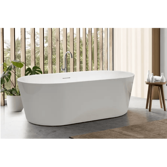 DECINA - Prezzo 1700 Freestanding Bath with Integrated Overflow - Baths - from our - Decina - supplier–available at Bathroom City Perth