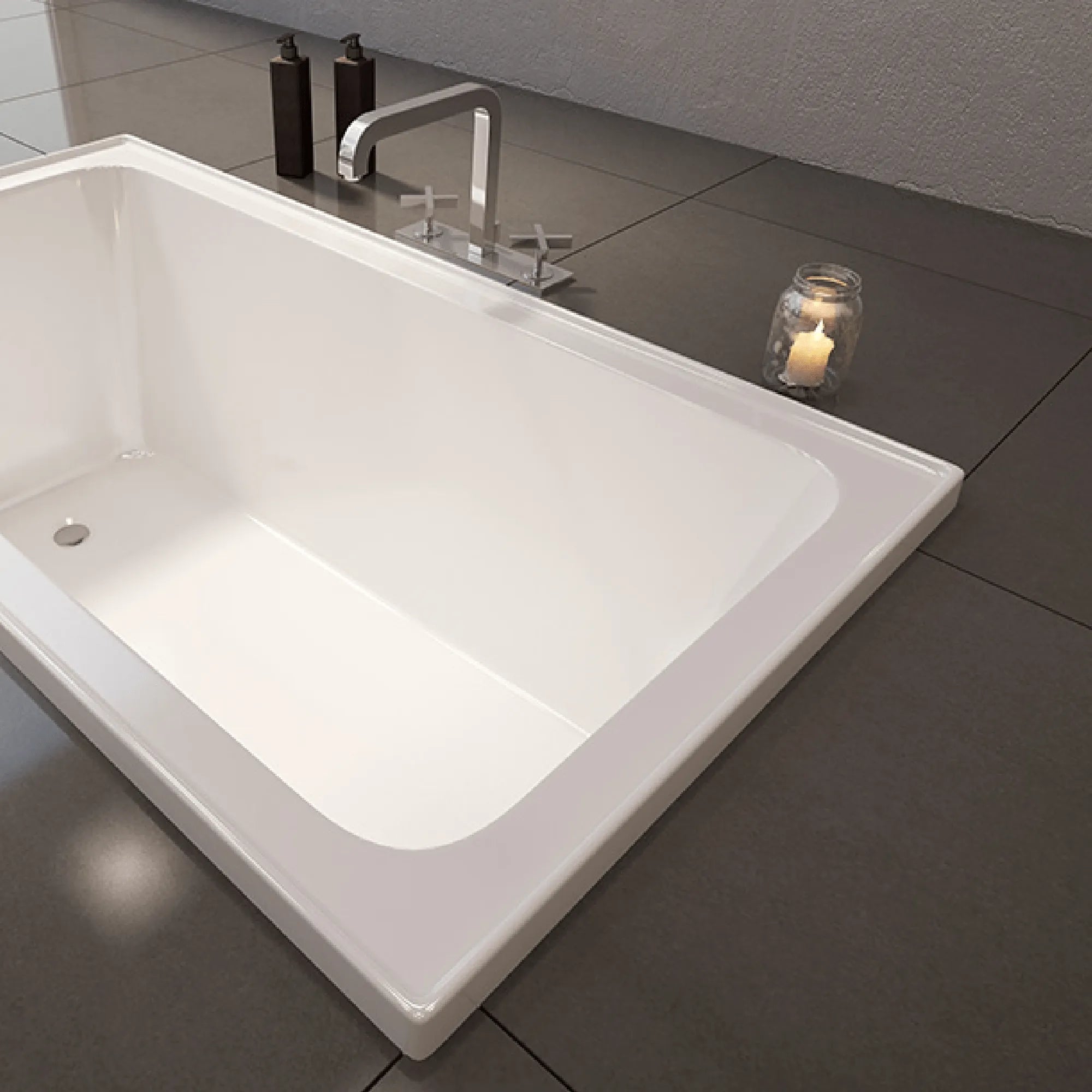 DECINA - Shenseki 1395 Inset Bath-Baths-from our-Decina-supplier–available at Bathroom City Perth