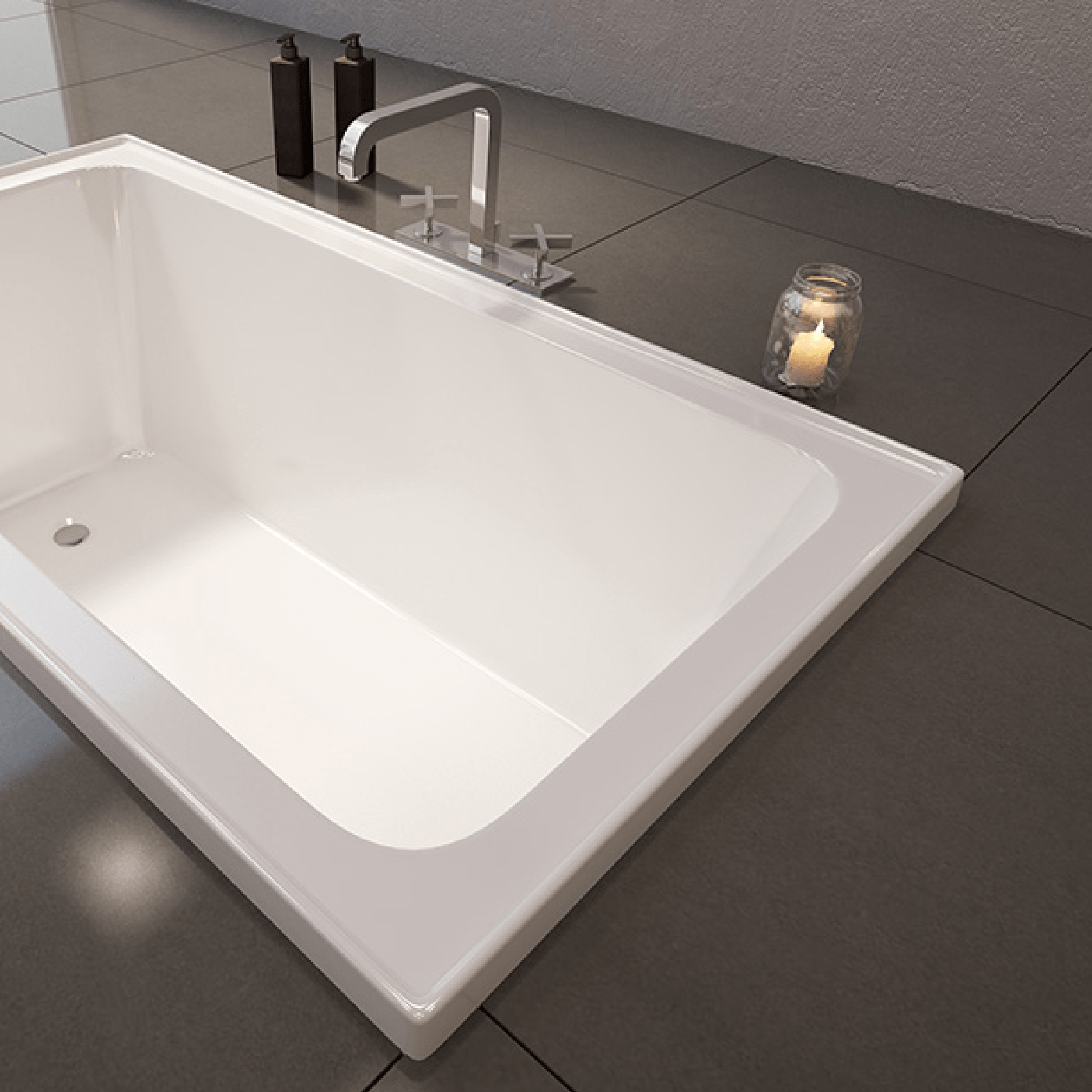 DECINA - Shenseki 1515 Inset Bath - Baths - from our - Decina - supplier–available at Bathroom City Perth
