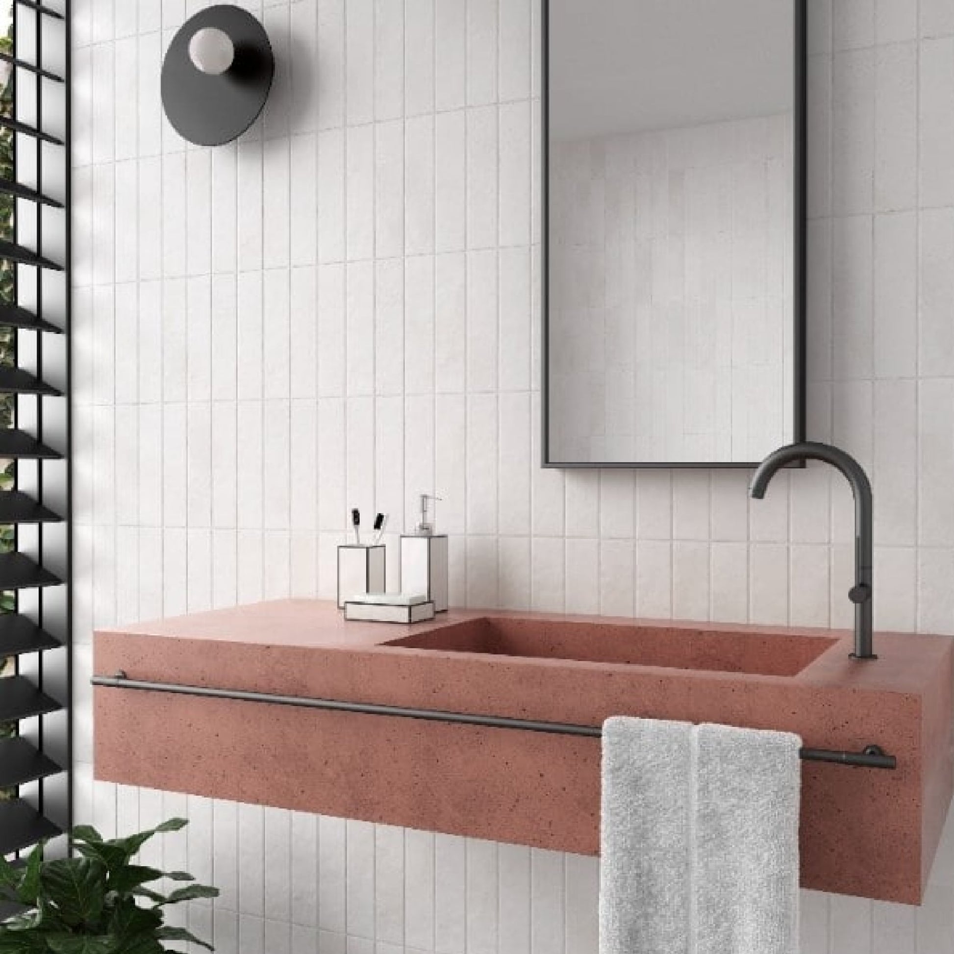 EAST WEST CERAMICS - Bricks White 60x246mm Matt - Tiles - from our - East West Ceramics - supplier–available at Bathroom City Perth