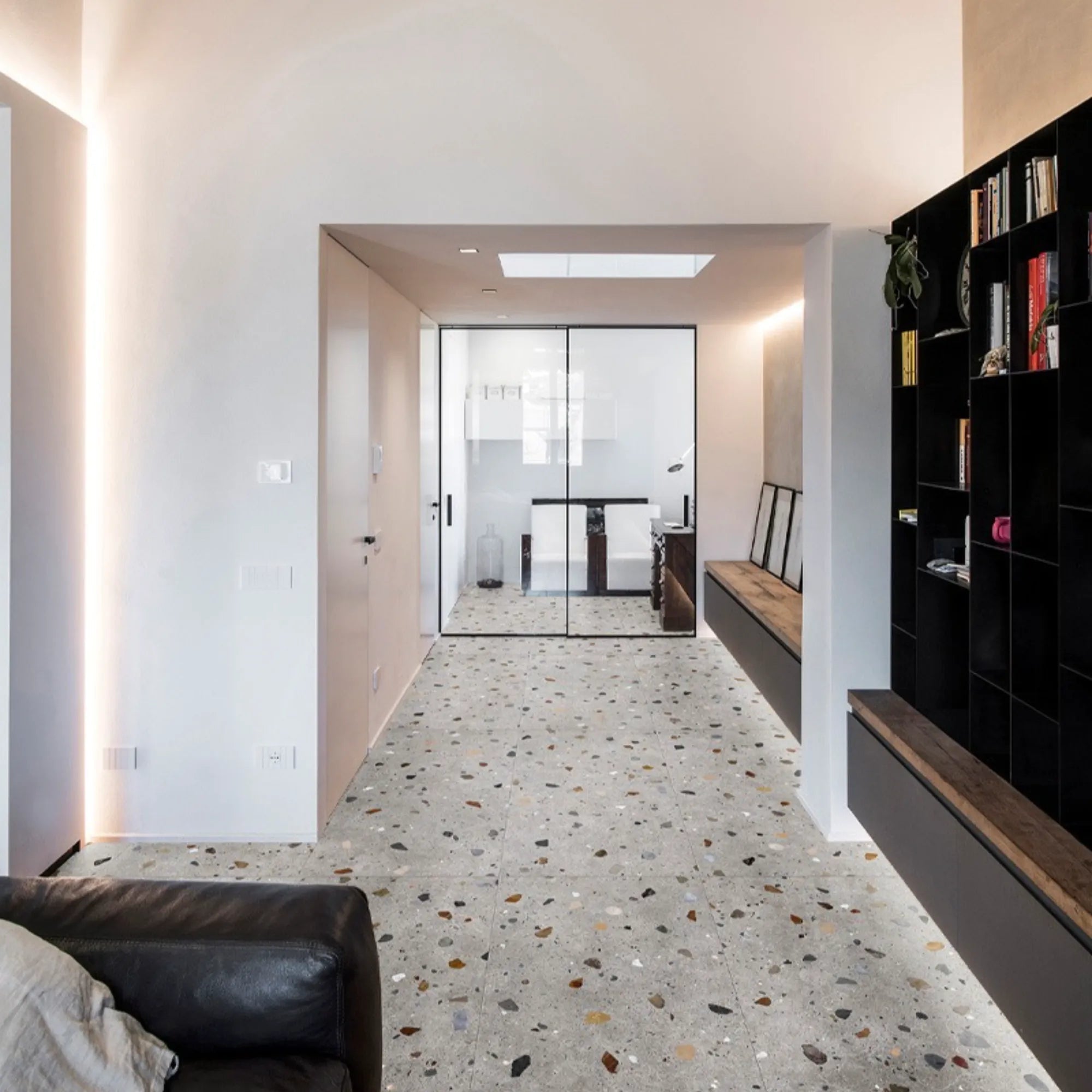 EAST WEST CERAMICS - Pietra Terrazzo Light Grey 300x300mm Matt-Tiles-from our-East West Ceramics-supplier–available at Bathroom City Perth
