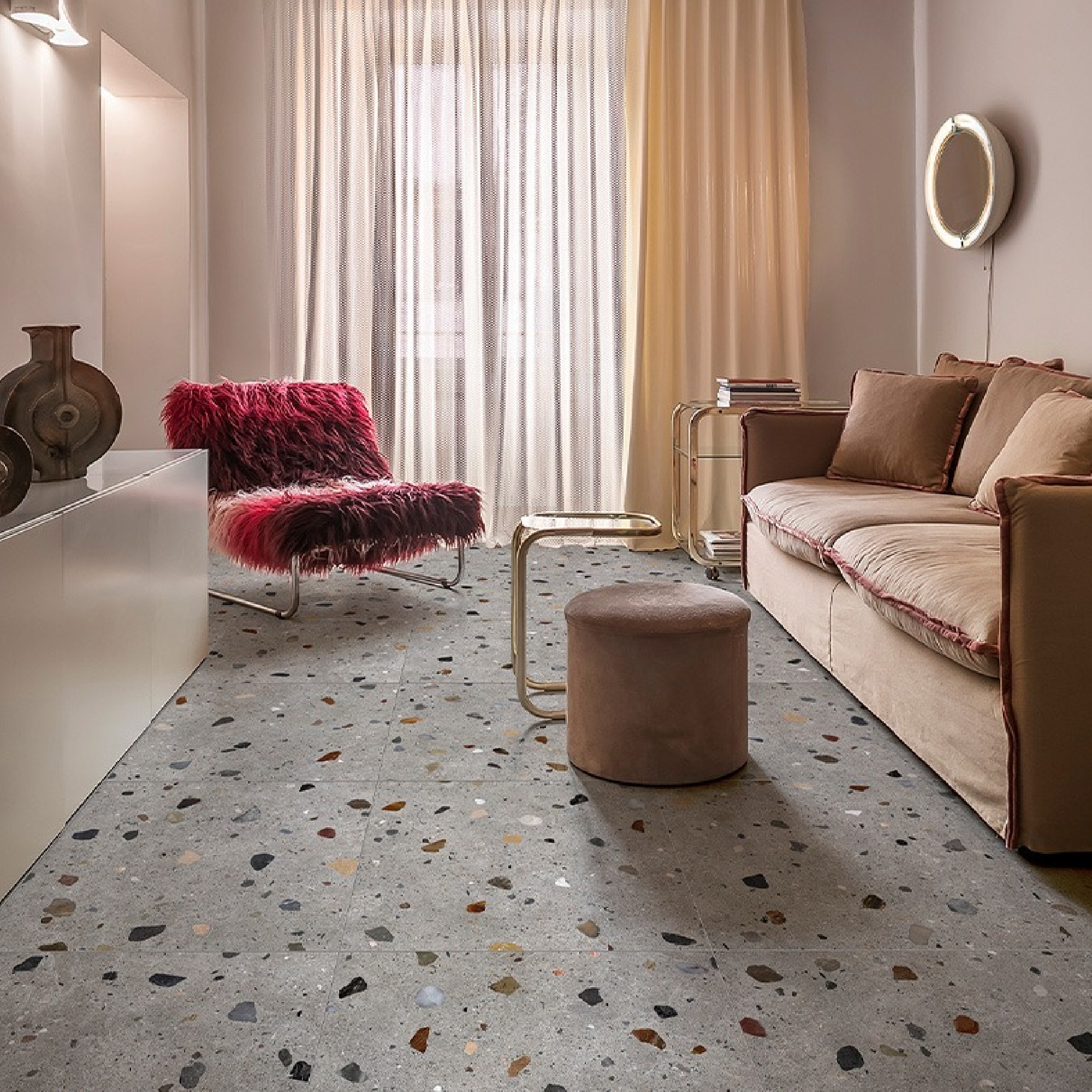 EAST WEST CERAMICS - Pietra Terrazzo Light Grey 300x300mm Matt - Tiles - from our - East West Ceramics - supplier–available at Bathroom City Perth