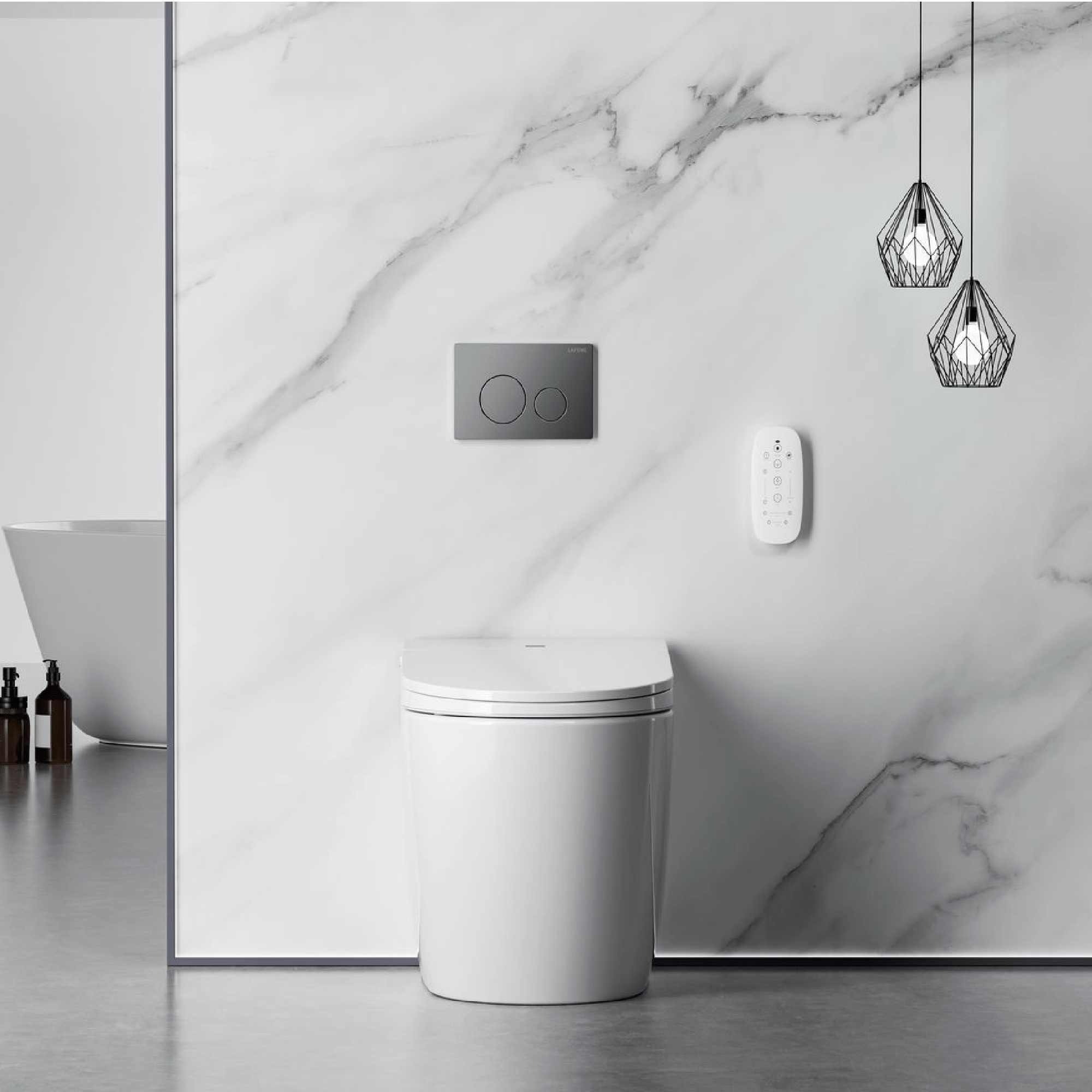 LAFEME - Crawford Rimless Smart Toilet - Toilets - from our - Lafeme - supplier–available at Bathroom City Perth