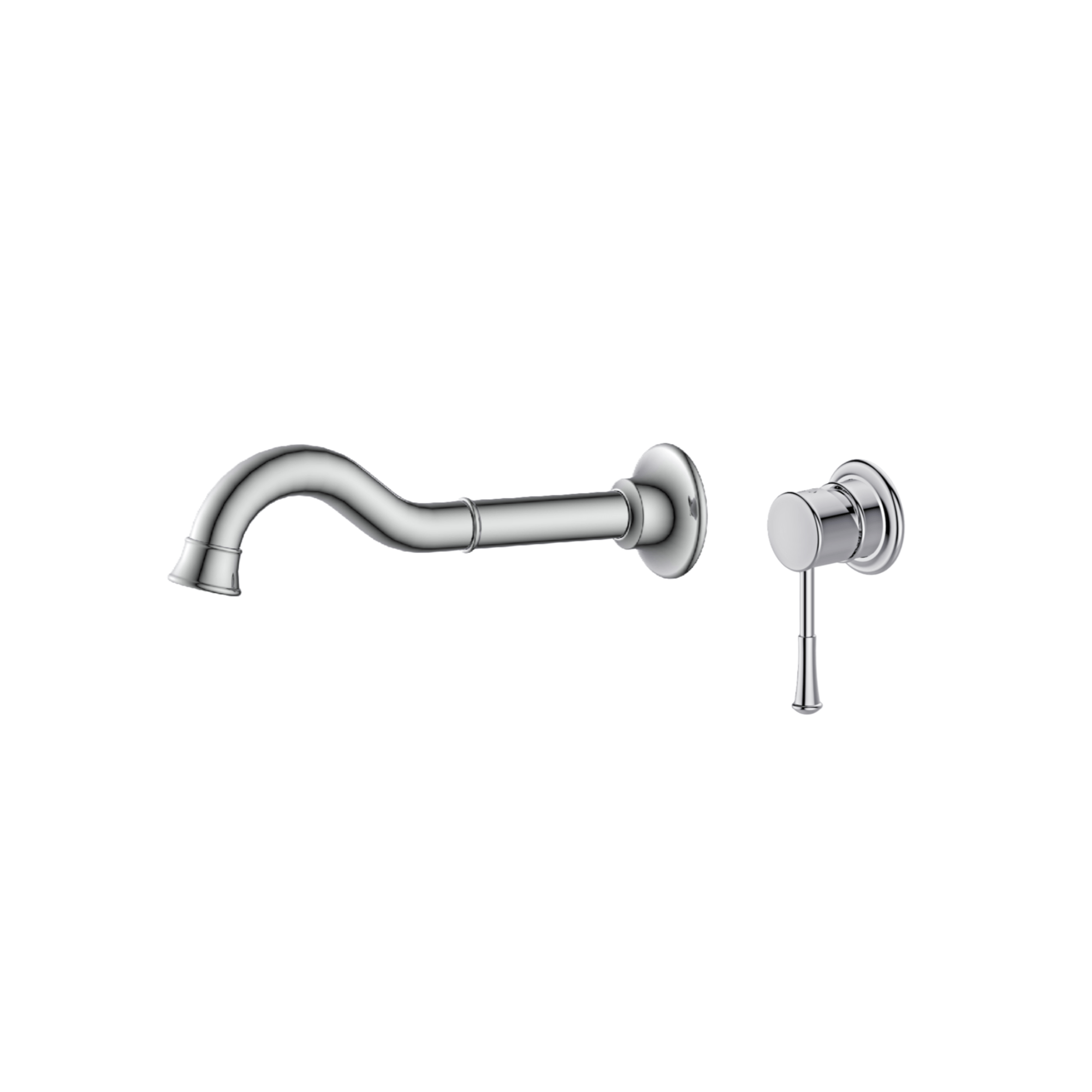 MELA - ANTIK Wall Spout and Wall Mixer Set ChromeTapware – available at Bathroom City Perth