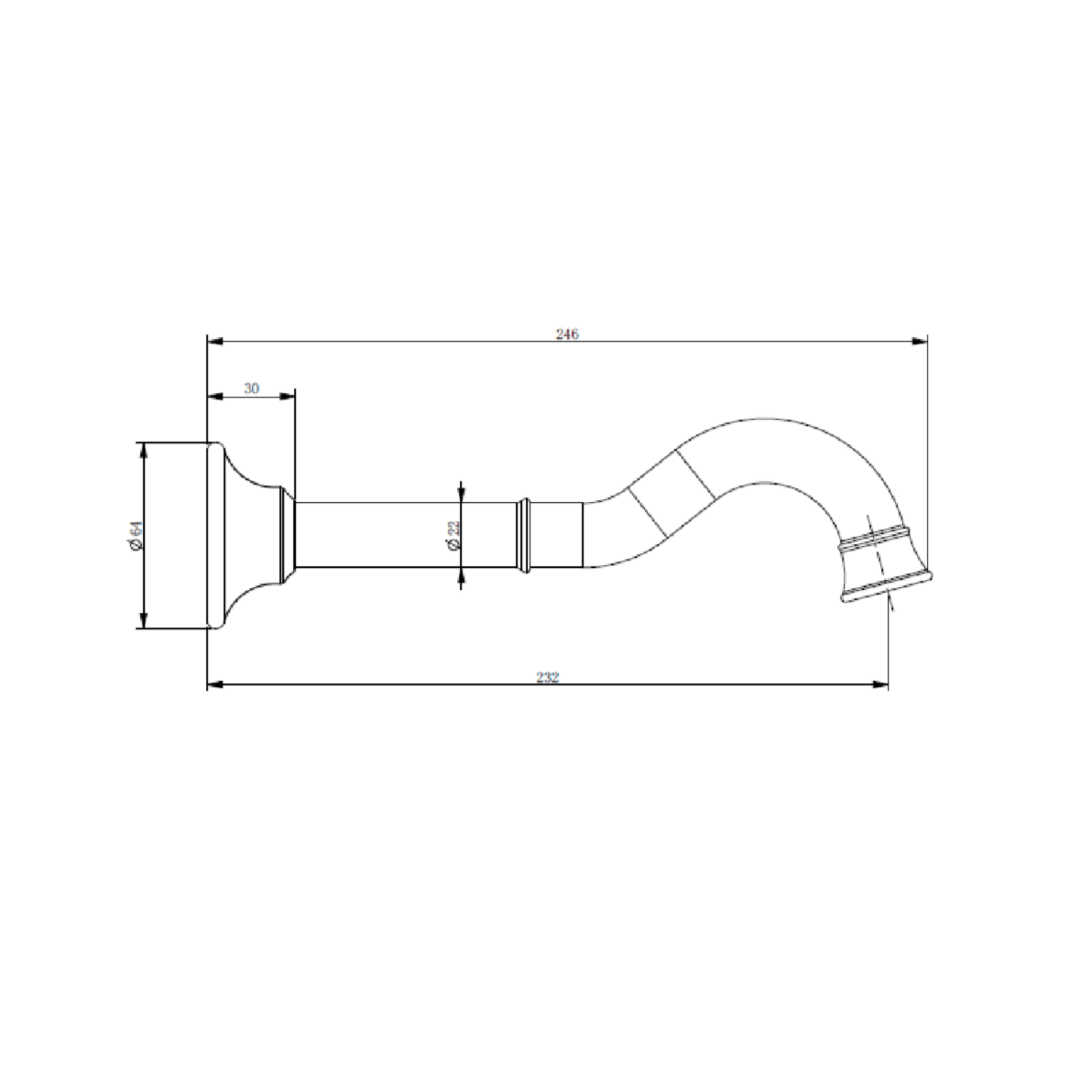 MELA - ANTIK Wall Spout Oiled Rubbed BronzeTapware – available at Bathroom City Perth
