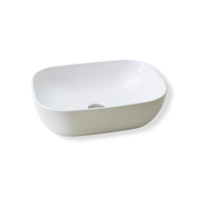 MELA BAYLEE matt white above counter vanity basin for modern bathroom installations – available at Bathroom City Perth