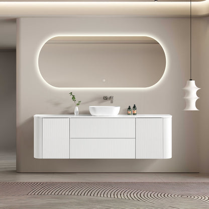 MELA - BRITTANY 1800 Matt White Fluted Curved Wall Hung Vanity with 2 Doors & 2 Drawersmws_apo_generated – available at Bathroom City Perth