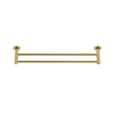 MELA - BRUNO 600 Double Towel Rail Brushed Brass Accessories – available at Bathroom City Perth
