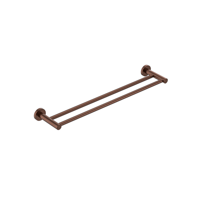 MELA - BRUNO 600 Double Towel Rail Brushed Copper Accessories – available at Bathroom City Perth
