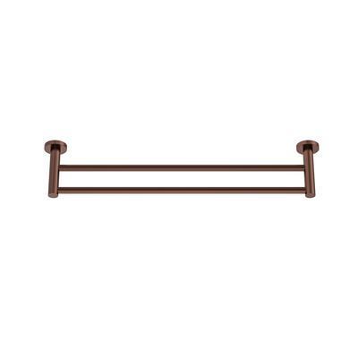 MELA - BRUNO 600 Double Towel Rail Brushed Copper Accessories – available at Bathroom City Perth