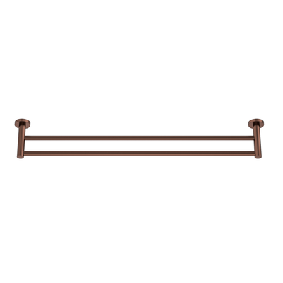 MELA - BRUNO 800 Double Towel Rail Brushed Copper Accessories – available at Bathroom City Perth