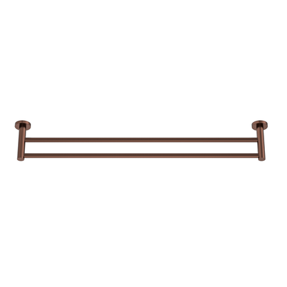MELA - BRUNO 800 Double Towel Rail Brushed CopperAccessories – available at Bathroom City Perth