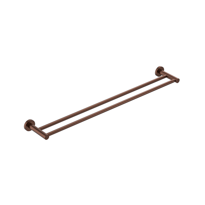 MELA - BRUNO 800 Double Towel Rail Brushed Copper Accessories – available at Bathroom City Perth