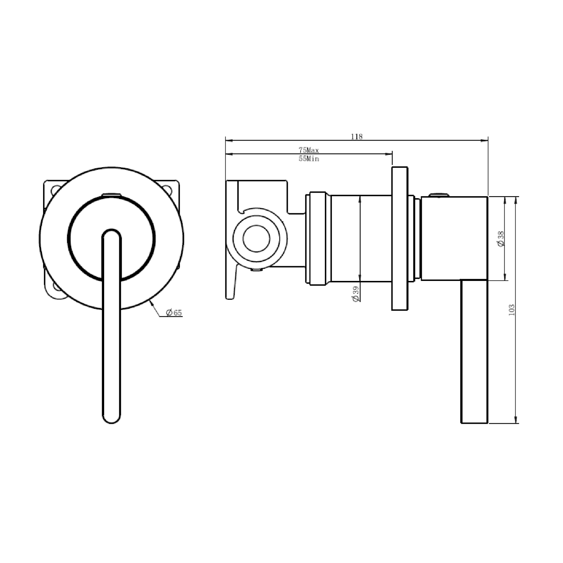 MELA - BRUNO Shower/Bath Wall Mixer Brushed CopperTapware – available at Bathroom City Perth