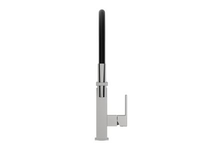 MELA - CASSA Pull Out Sink Mixer Brushed Nickel with Black Hose - Tapware - from our - MELA - supplier–available at Bathroom City Perth