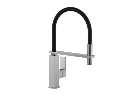 MELA - CASSA Pull Out Sink Mixer Brushed Nickel with Black Hose - Tapware - from our - MELA - supplier–available at Bathroom City Perth