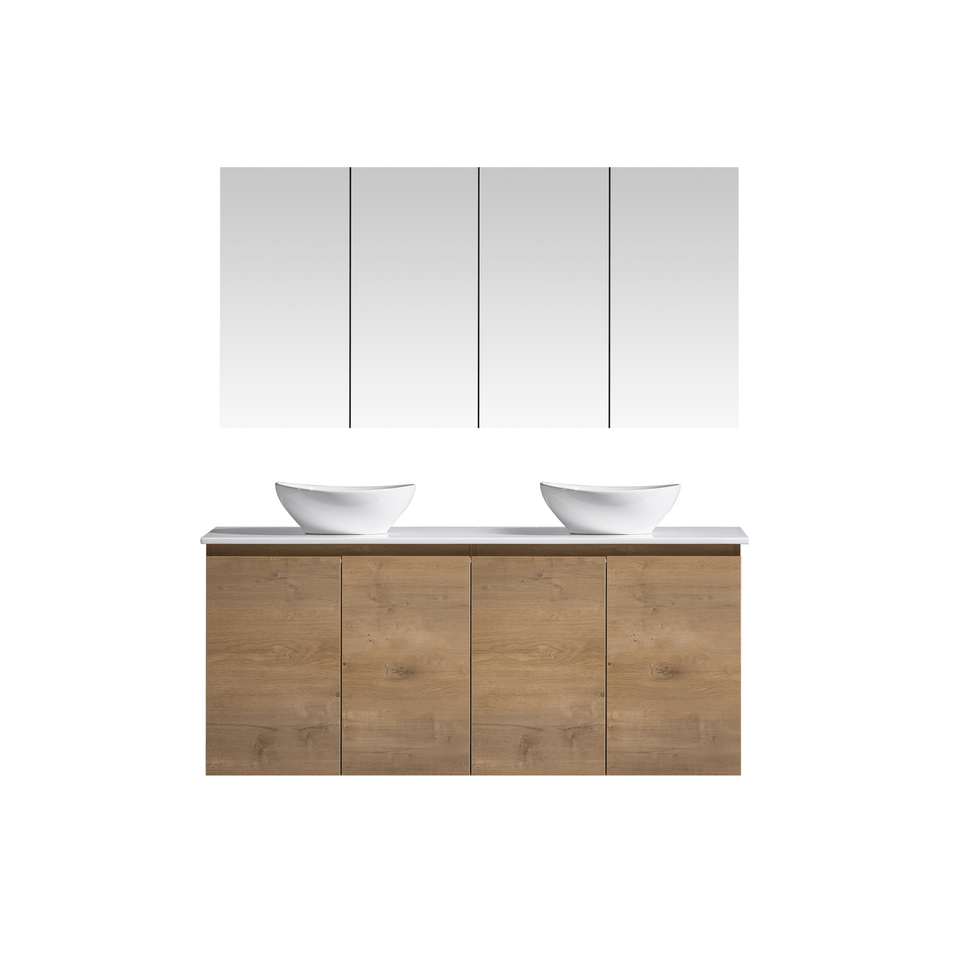 MELA - CLARK 1500 Snafell Wall Hung Vanity with 4 Doors - Vanities - from our - MELA - supplier–available at Bathroom City Perth