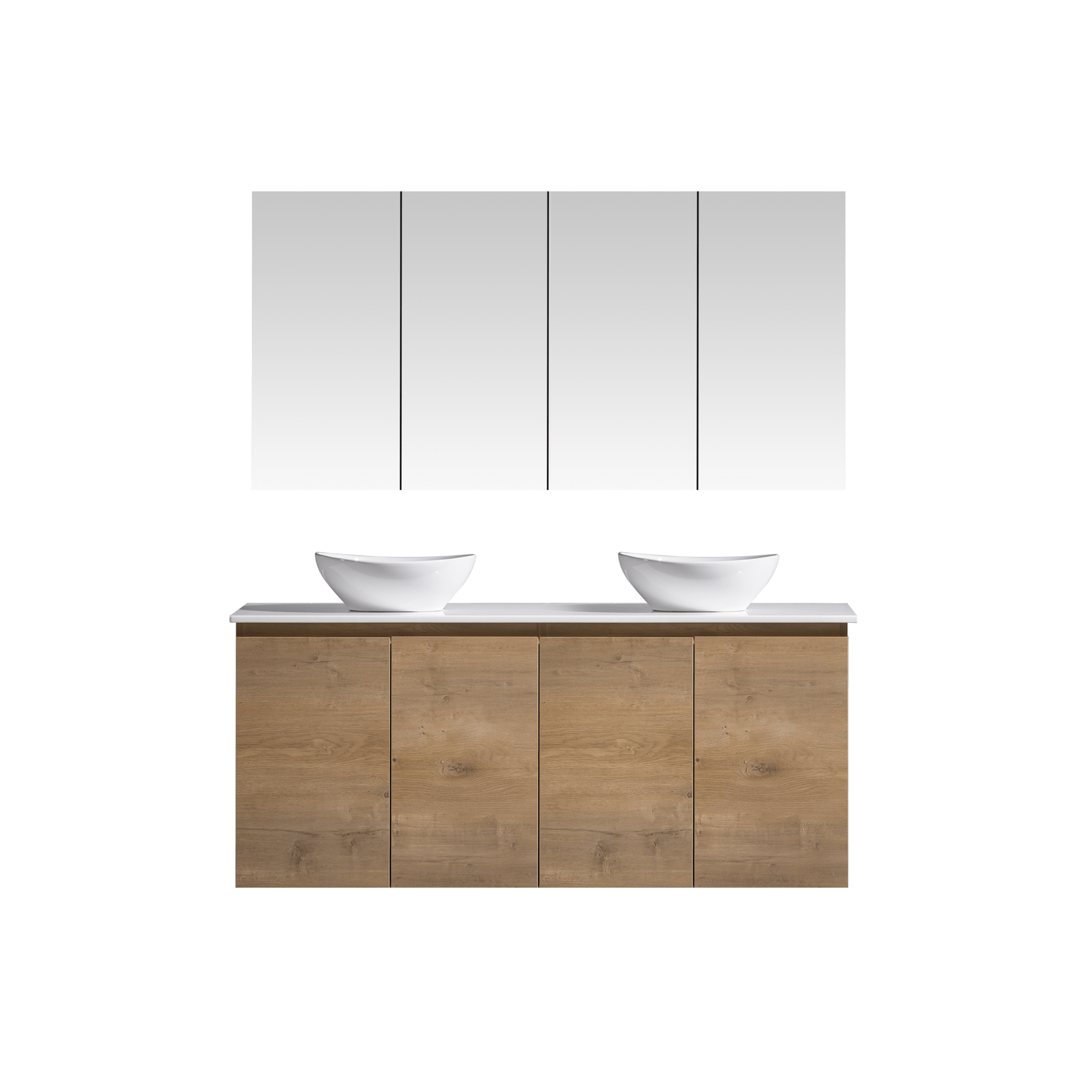 MELA - CLARK 1500 Snafell Wall Hung Vanity with 4 Doors - Vanities - from our - MELA - supplier–available at Bathroom City Perth