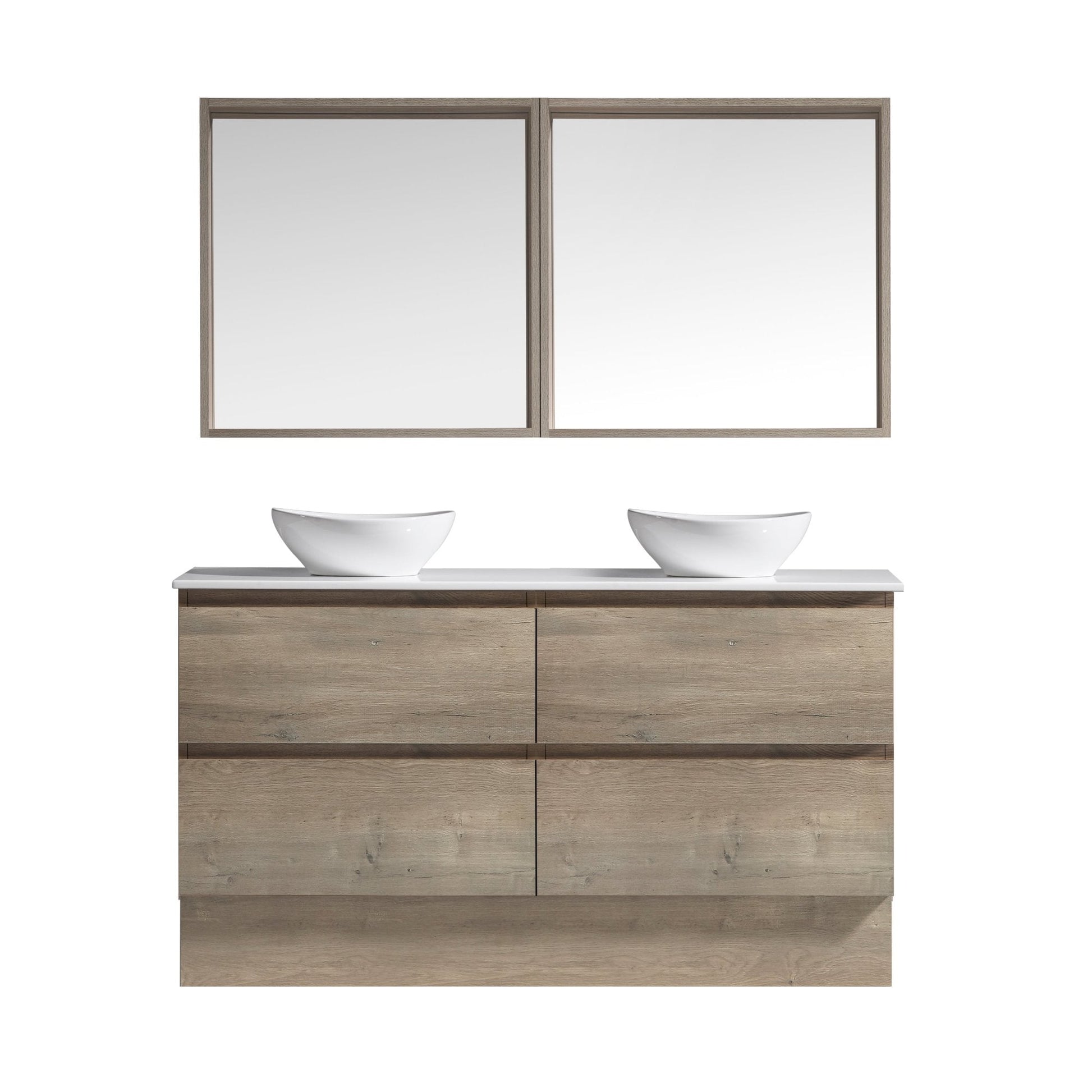 MELA - CLARK 1500 Sorrento Oak Wall Hung Vanity with 4 DrawersVanities – available at Bathroom City Perth