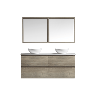 MELA - CLARK 1500 Sorrento Oak Wall Hung Vanity with 4 Drawers - Vanities - from our - MELA - supplier–available at Bathroom City Perth