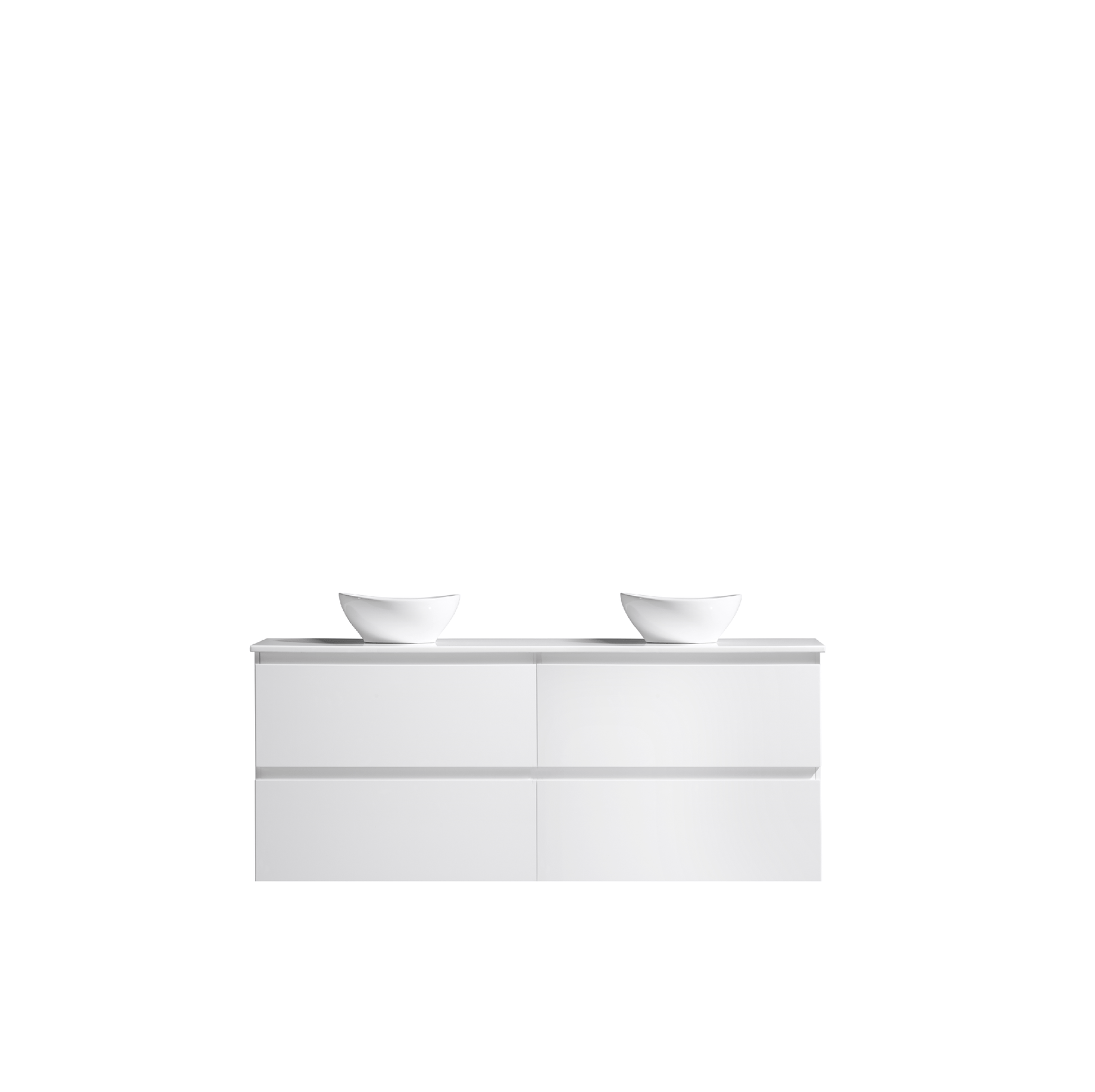 MELA - CLARK 1800 Gloss White Wall Hung Vanity with 4 Drawers - Vanities - from our - MELA - supplier–available at Bathroom City Perth