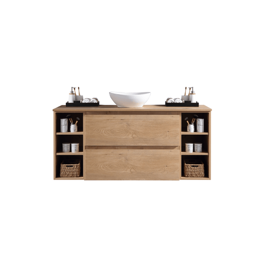 MELA - CLARK 1800 Snafell Wall Hung Vanity with 2 Drawers and 2 Open Shelves - Vanities - from our - MELA - supplier–available at Bathroom City Perth